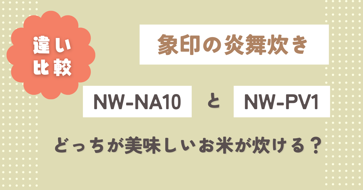 NW-NA10とNW-PV10の違い5つを徹底比較！どっちがオススメで美味しいお米が炊ける？